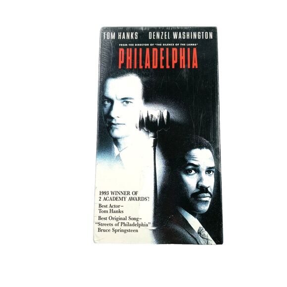 Philadelphia VHS Movie 1994 Tom Hanks Denzel Washington New Torn Package - Picture 1 of 5
